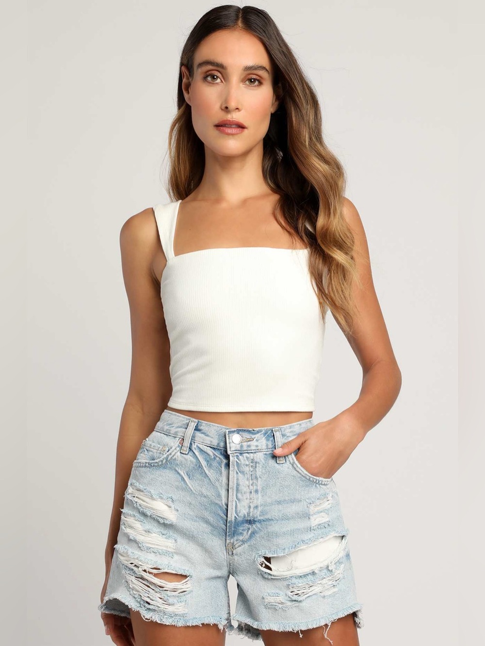 We The Free Denim Ripped Shorts